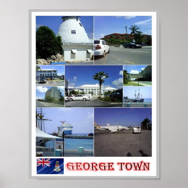Affiche George Town - Mosaic - Cayman Islands - (Devant)