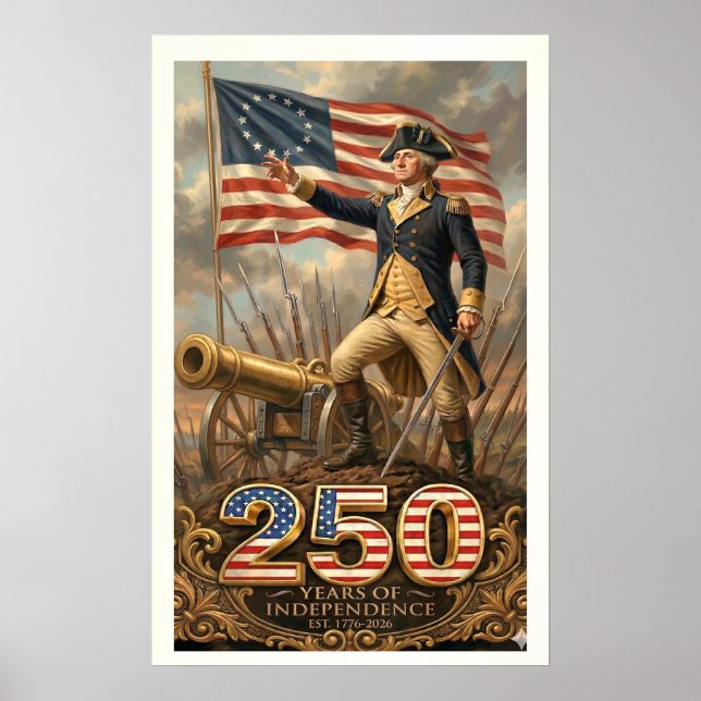 Affiche George Washington: 250 Years of Independence Comme (Devant)