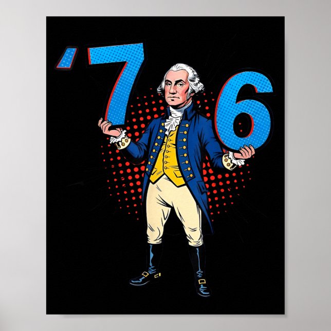 Affiche George Washington 76 Yeeted Six Seven (Devant)