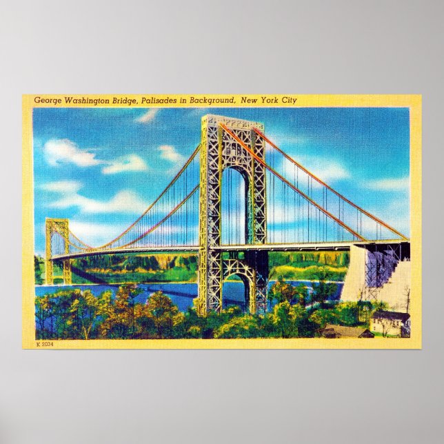 Affiche George Washington Bridge, New York (Devant)