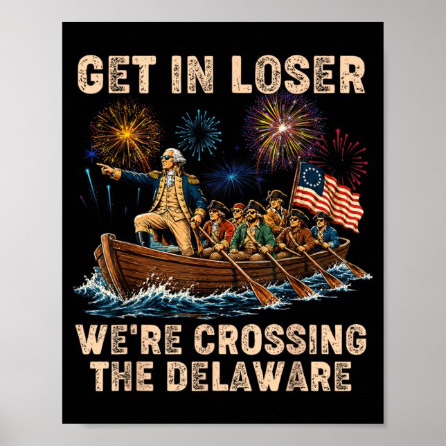 Affiche George Washington Entre En Traversant Le Delaware (Devant)