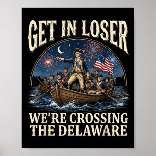 Affiche George Washington Entrez En Traversant Le Delaware