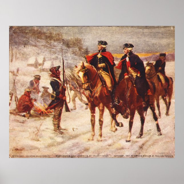 Affiche George Washington et Lafayette à Valley Forge (Devant)