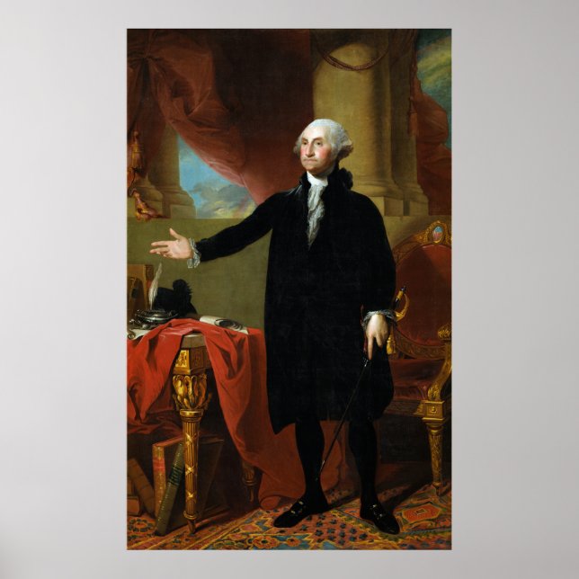 Affiche George Washington par Gilbert Stuart (Devant)