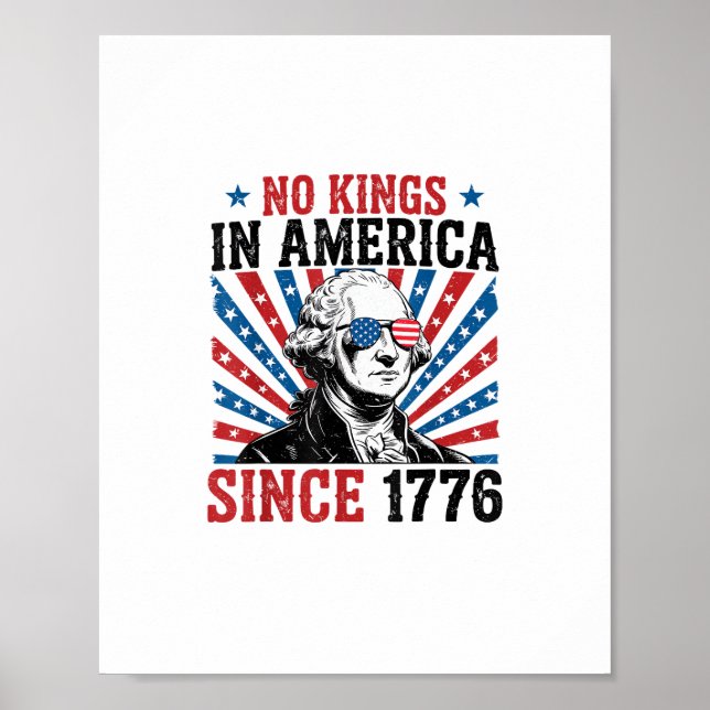 Affiche George Washington Protest Sign No Kings In America (Devant)