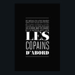 Affiche Georges Brassens - Les copains d'abord<br><div class="desc">Georges Brassens - Les copains d'abord</div>