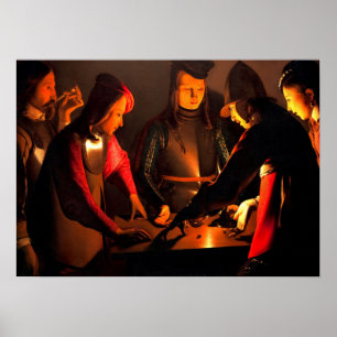Affiche Georges de la Tour - Les Joueurs de Dices