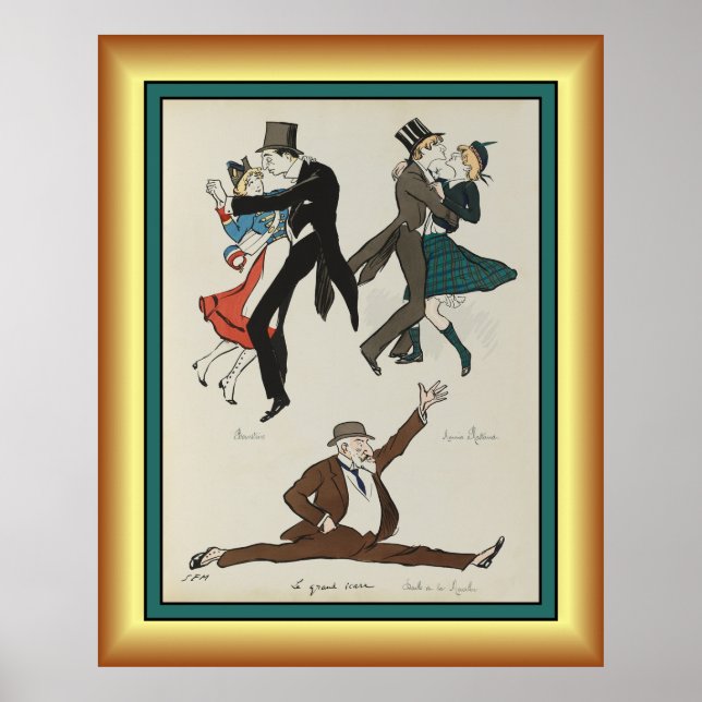 Affiche Georges Goursat ~ Paris Belle Époque ~1913 ~ Post (Devant)