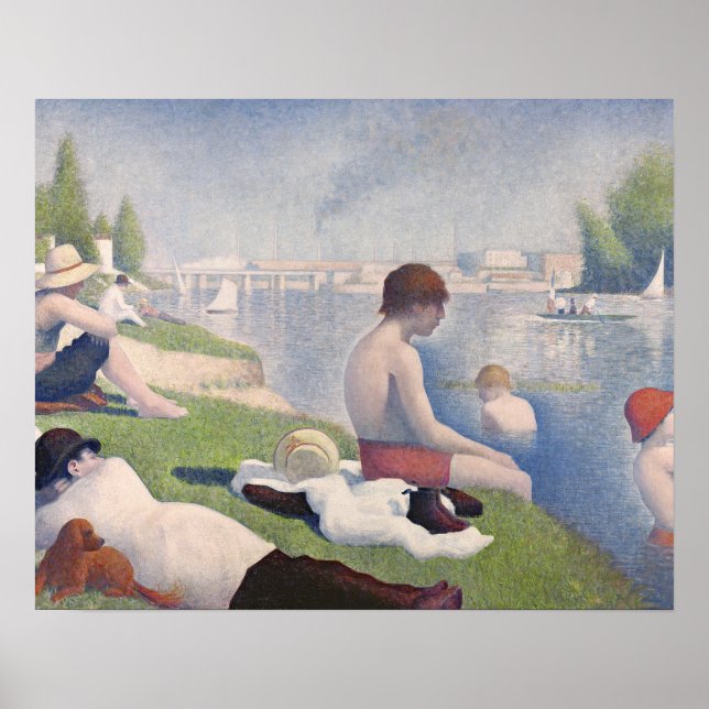 Affiche Georges Pierre Seurat | Bathers at Asni � res 1884 (Devant)