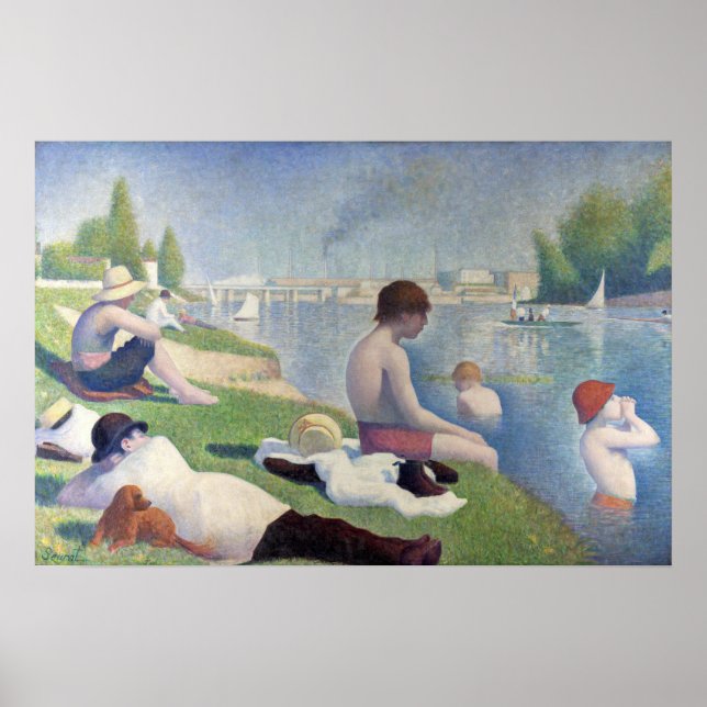 Affiche Georges Seurat - Baigneurs à Asnières (Devant)