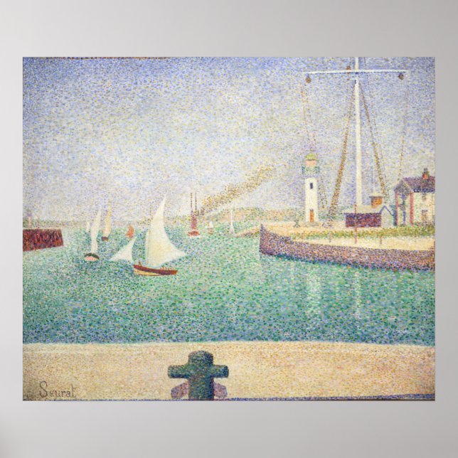 Affiche Georges Seurat - Entrée du port d'Honfleur (Devant)