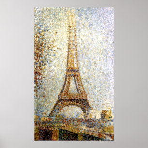 Affiche Georges Seurat Tour Eiffel Pointillisme