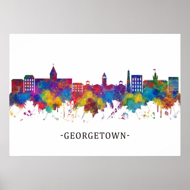 Affiche Georgetown Guyana Skyline (Devant)