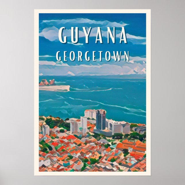 Affiche Georgetown, la capitale colorée de Guyana (Devant)