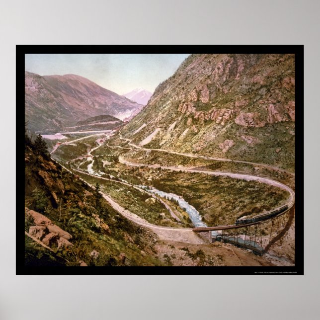 Affiche Georgetown Loop Railroad avec un train 1899 (Devant)