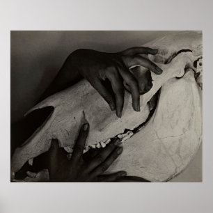 Affiche Georgia O'Keeffe Hands & Cheval Skull - Art Modern
