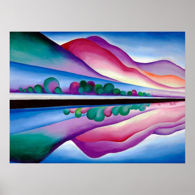 Affiche Georgia O'Keeffe, Lake George Reflection (1921) (Devant)
