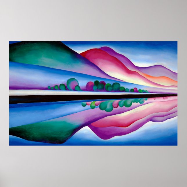 Affiche Georgia O'Keeffe, Lake George Reflection (1921) (Devant)