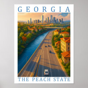 Affiche Georgia the Peach State USA Travel Place