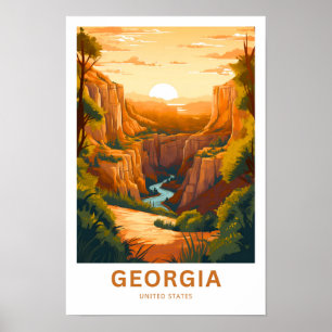 Affiche Géorgie États-Unis Imprimer voyage