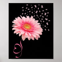 Gerbera Daisy Fleur Ruban Pollen Cancer du sein M