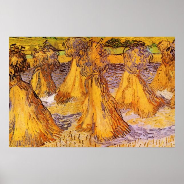 Affiche Gerbier de blé par Vincent van Gogh (Devant)