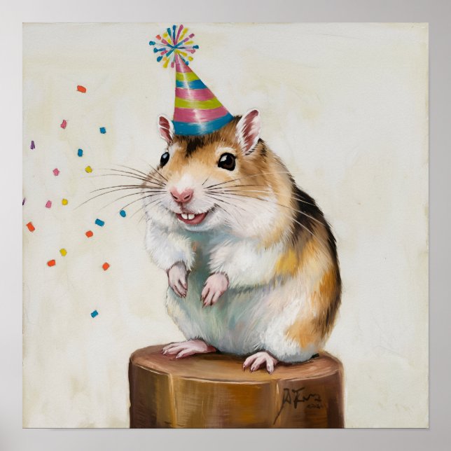 Affiche Gerbil & confetti (Devant)
