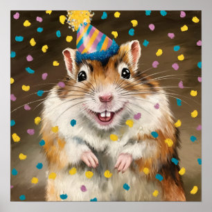 Affiche Gerbil confetti mongol
