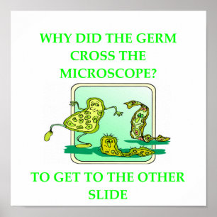 AFFICHE GERM BIOLOGY RESEARCH JOKE