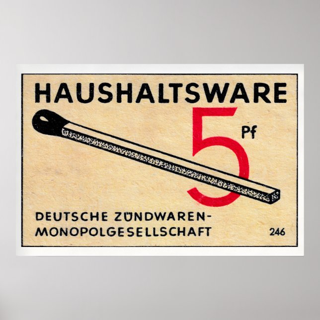 Affiche German Match Brand - Matchbox Print - Aesthetic (Devant)