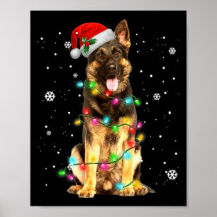 Affiche German Shepherd Dog Tree Christmas Sweater Xmas Do