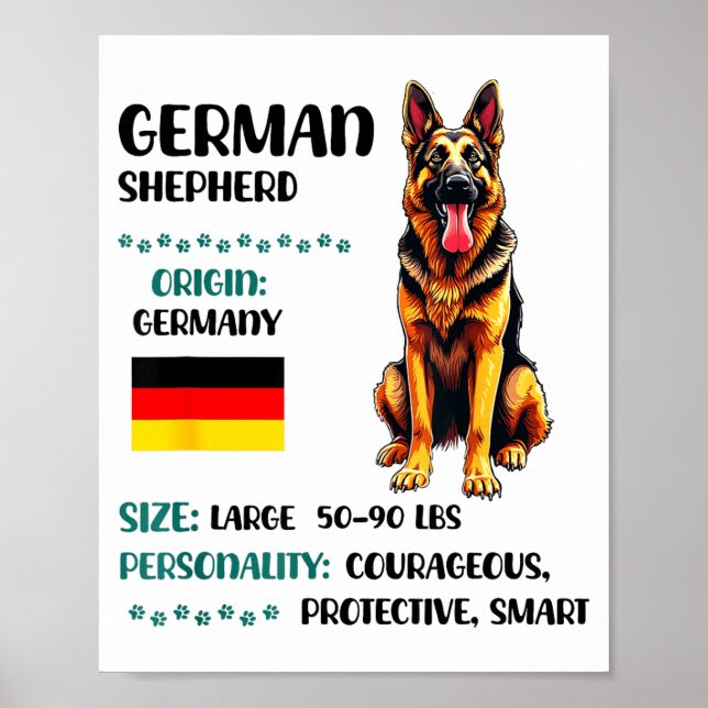 Affiche German Shepherd Origin Funny German Shepherd Lover (Devant)