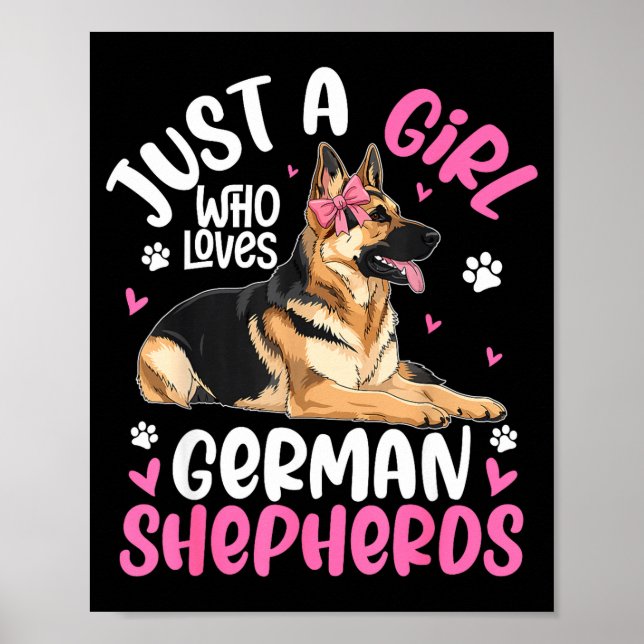 Affiche German Shepherd Shirt For Girls Women German Sheph (Devant)