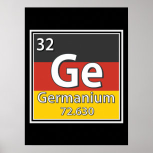Affiche Germanium - Allemagne Drapeau allemand Science
