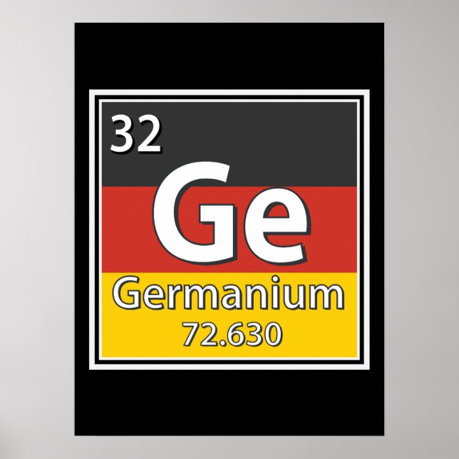Affiche Germanium - Allemagne Drapeau allemand Science (Devant)