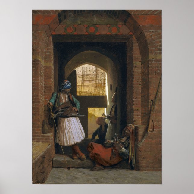 Affiche Gérôme - Corps des gardes Darnaoutes au Caire (Devant)