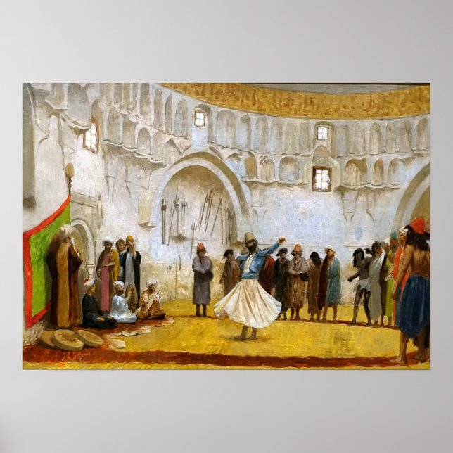 Affiche Gérôme - Esquisse pour le derviche tourneur 1889 (Devant)