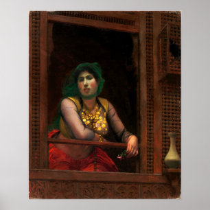 Affiche Gérôme - Femme à un balcon