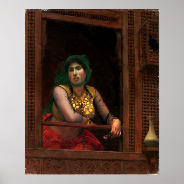 Affiche Gérôme - Femme à un balcon (Devant)