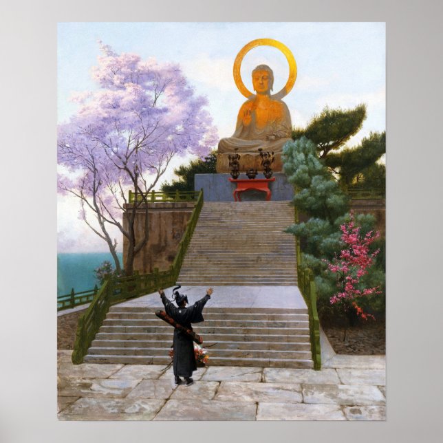 Affiche Gérôme - Japonais Emplissant Une Déité (Devant)