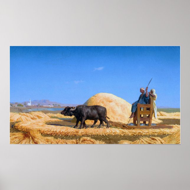 Affiche Gérôme - Les batteurs de blé d'Égypte (Devant)