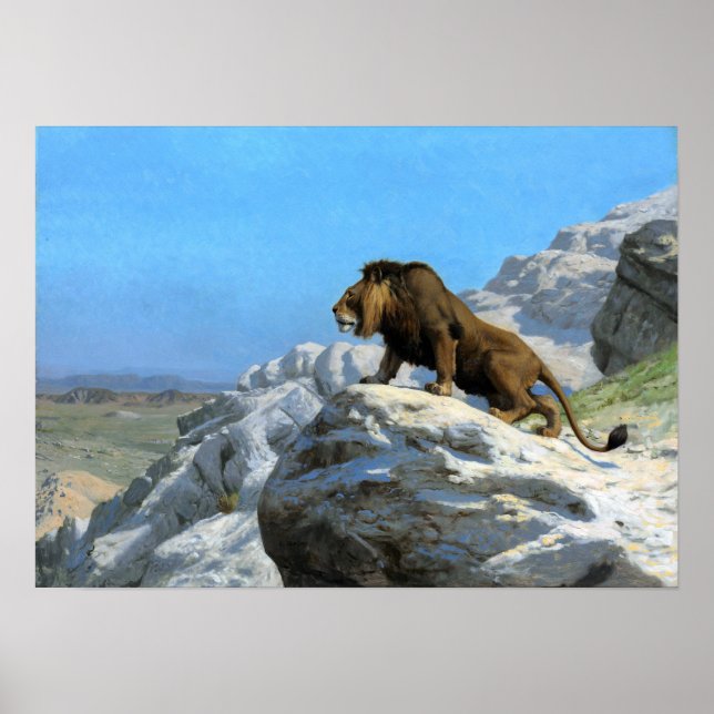 Affiche Gérôme - Lion En Vedette (Devant)