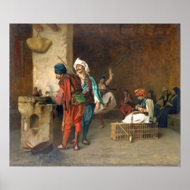 Affiche Gérôme - Maison de café, Le Caire (Devant)