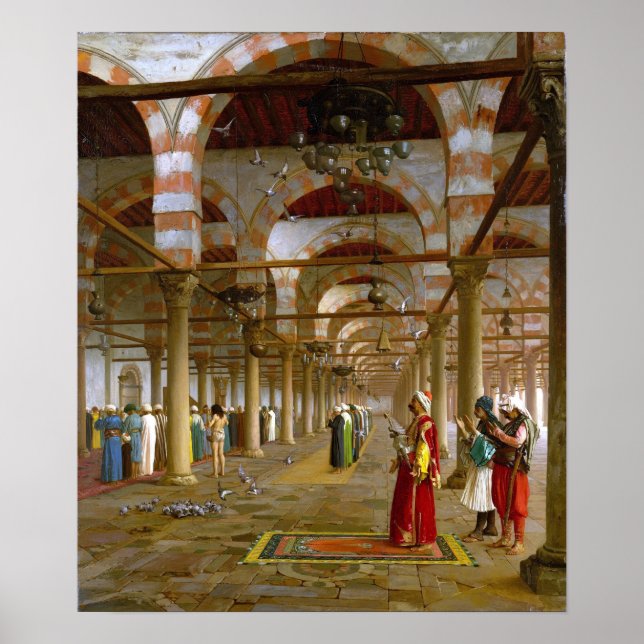 Affiche Gérôme - Prière En Mosquée (Devant)