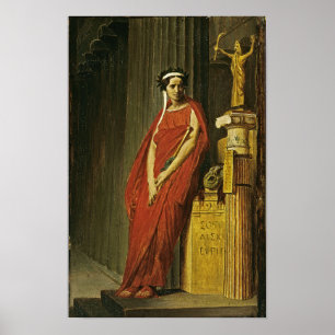 Affiche Gérôme - Rachel en costume de tragédie