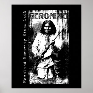 Affiche Geronimo Art Native American Apache Illustration