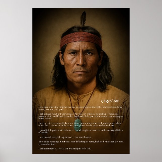 Affiche Geronimo — Guerrier Apache, Esprit Inrompu (Devant)