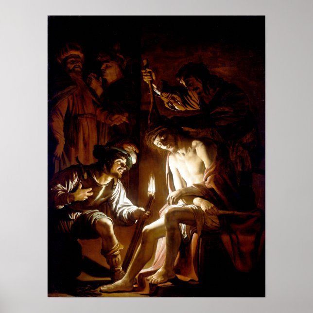 Affiche Gerrit van Honthorst Christ couronné d'épines (Devant)