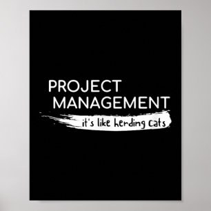 Affiche Gestion de projet Son Comme Herding Cats Drôle