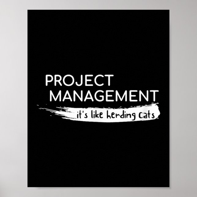Affiche Gestion de projet Son Comme Herding Cats Drôle (Devant)